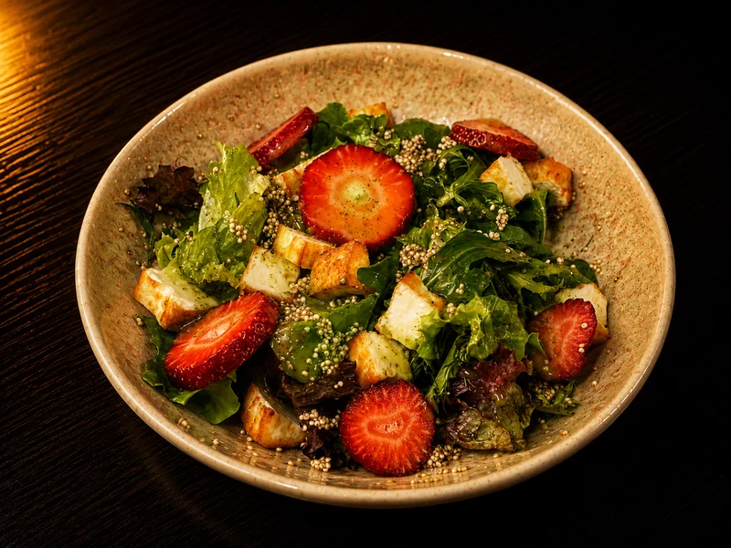 Kızarmış Peynirli Salata